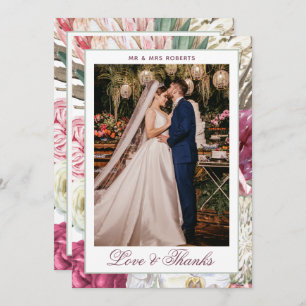 Amour & Merci Watercolor Boho Floral Mariage