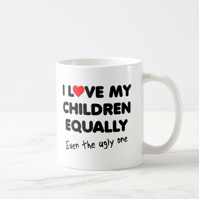 Amour Mes Enfants Drôle Mug (Droite)