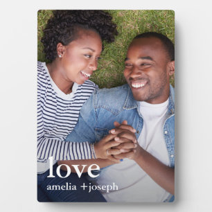 Amour minimal avec des noms Plaque photo