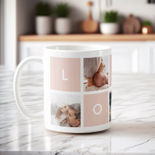 Amour moderne Photo Collage Mug