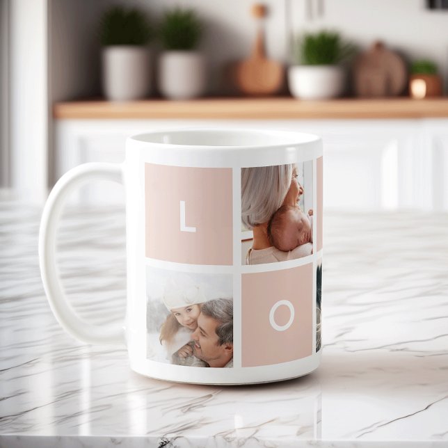 Amour moderne | Photo Collage Mug (Créateur téléchargé)