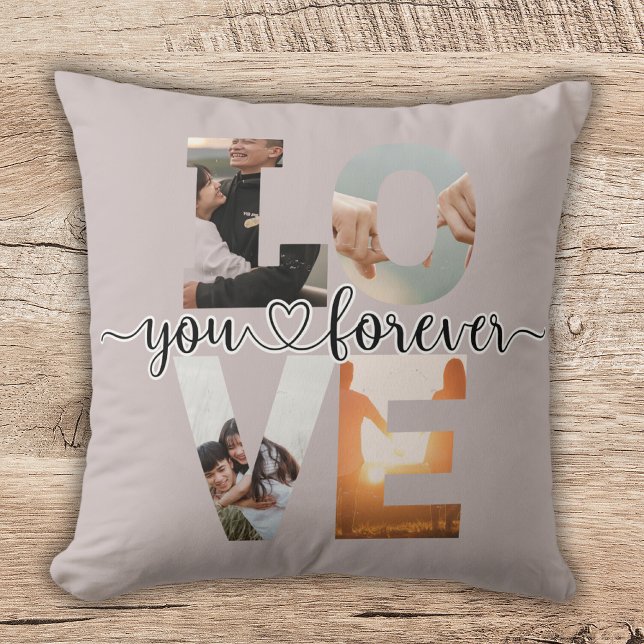 Amour Moderne Vous Toujours Coussin de Collage Pho (Créateur téléchargé)