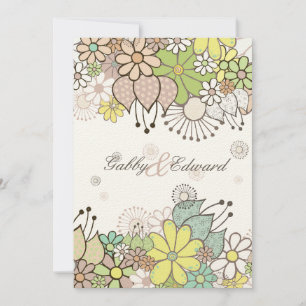 Amour naturel doux Invitation d'invitation au mari