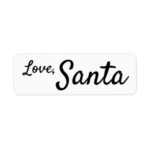 Amour, Père Noël Signature Sticker Étiquette Enfan