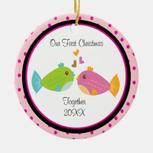 Amour Poisson Couple Ornement de Noël