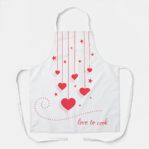 Amour pour cuire un tablier d'impression