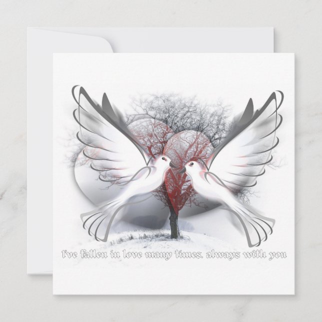 Amour pour toujours carte cadeau de Valentine (Devant)