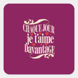 Amour pour Toujours Square Sticker