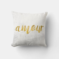 Amour -Print Letter Gold Foil Typography Brush