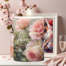 Amour Romantique Rose Valentines bougie