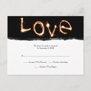 Amour romantique Sparklers Mariage RSVP