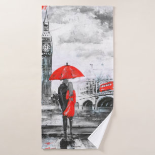 Amour rouge et gris - parapluie