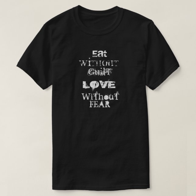 "Amour sans T-shirt foncé des hommes de (Design devant)