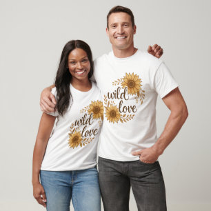 Amour Sauvage – T-Shirt de Mariage Tournesol Bohèm