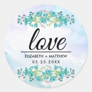 Amour. Stickers Mariage Fleur sauvage du printemps