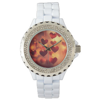 Amour sur votre poignet - Coeurs pendants Montre p