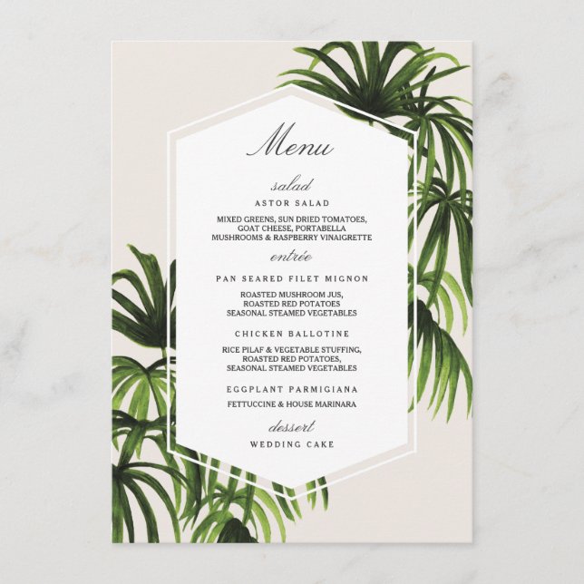 Amour tropical / Menu (Devant)