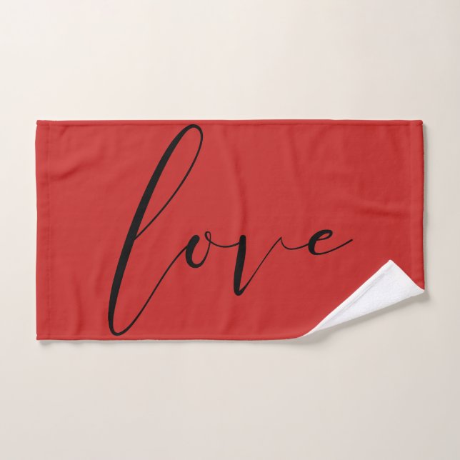Amour Typographie De Script Tendance Moderne TOUTE (Serviette à main)