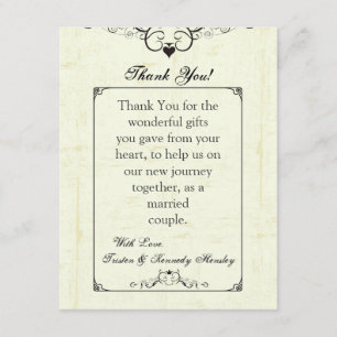 amour vintage de casino du carte de remerciements