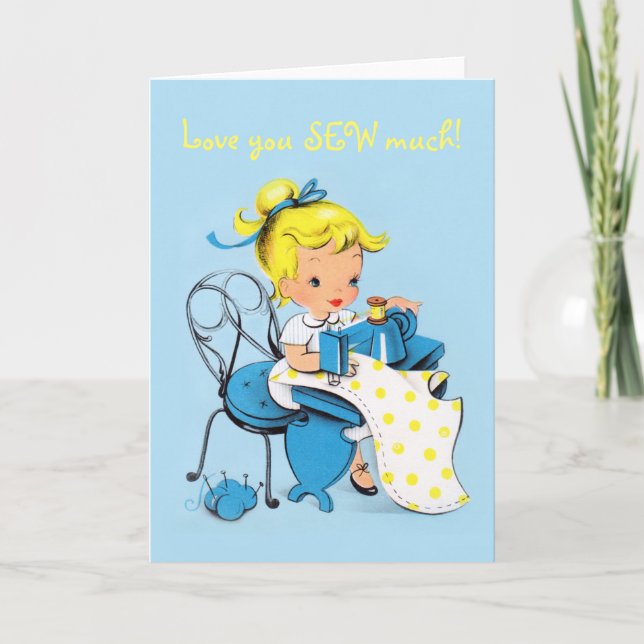 Amour vous COUSEZ beaucoup - carte de Valentine - (Devant)