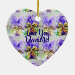 Amour Vous Customisez Filles Nom Ornement Floral