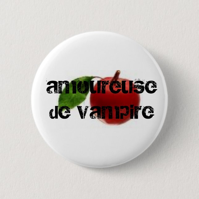 amoureuse de vampire 2 inch round button (Front)