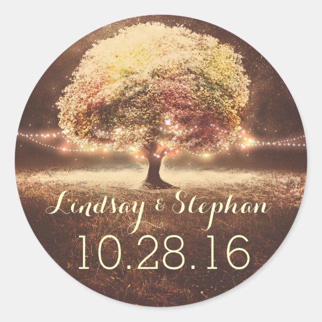 amoureuse fil lumières mariage autocollants (Devant)