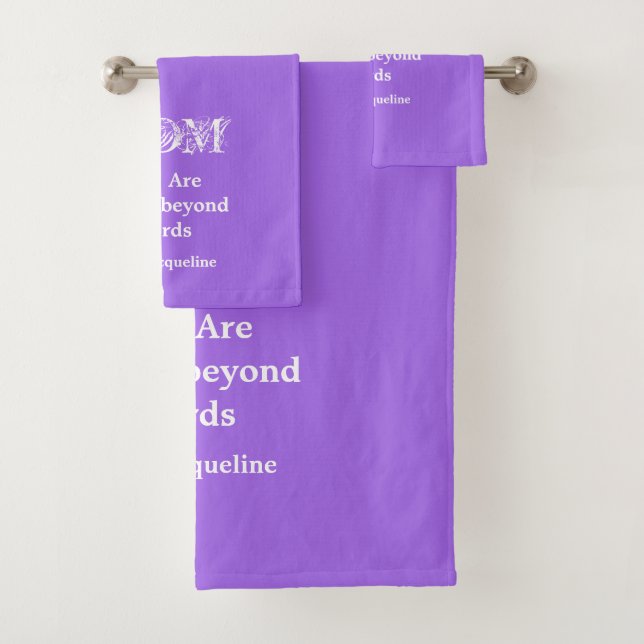 Amoureux Au-Delà Des Mots Maman, Violet-Blanc Pers (En situation)