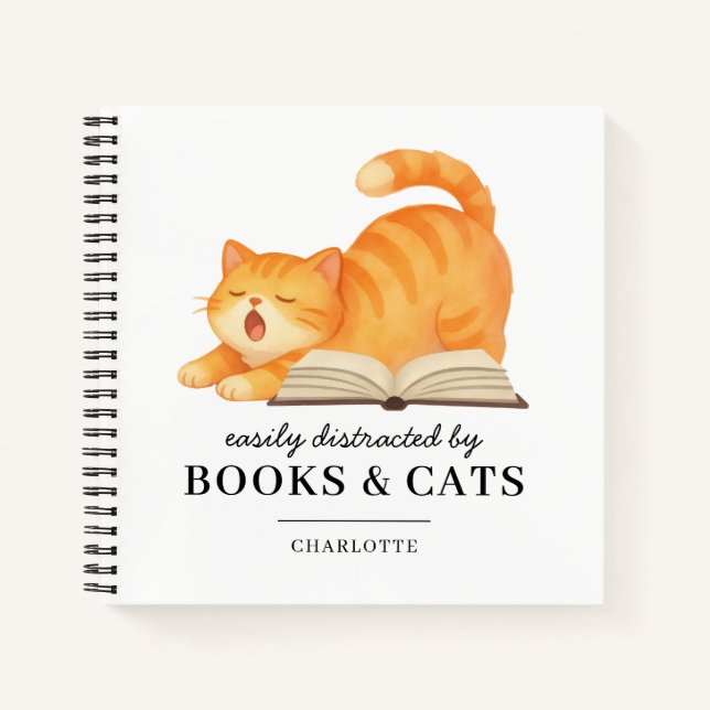 Amoureux de chats et de livres Citation drôle pers (Devant)