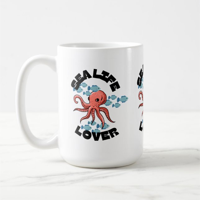 amoureux de la mer poulpe classique Mug (Gauche)