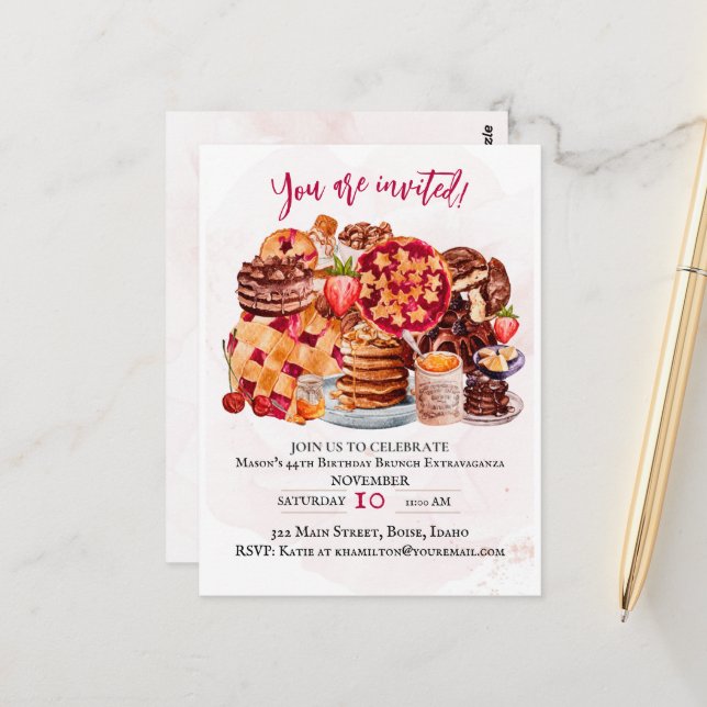Amoureux De La Nourriture, Invitation À La Fête De (Devant/Arrière en situation)