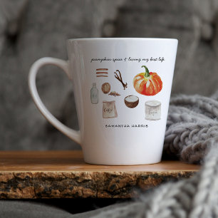 Amoureux de la saveur de citrouille   Mug à latte 