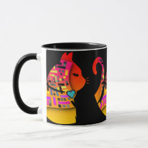 AMOUREUX DE LES CHATS CAT FANCY Novelty Mug