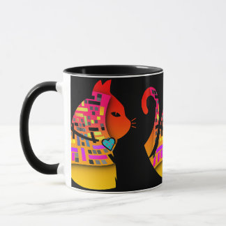 AMOUREUX DE LES CHATS CAT FANCY Novelty Mug