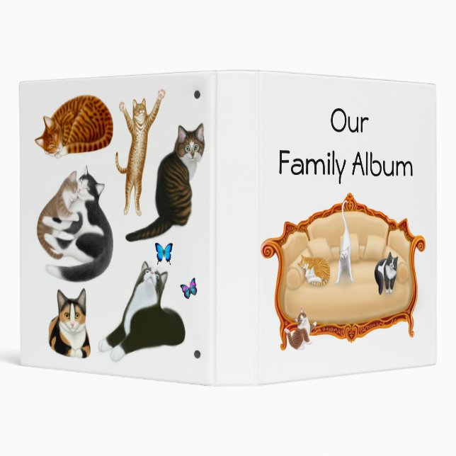 Amoureux de les chats Classeur d'album famille (Arrière-plan)