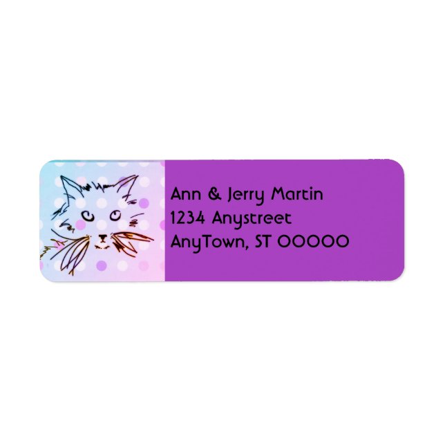 amoureux de les chats renvoi adresse étiquette vio (Devant)