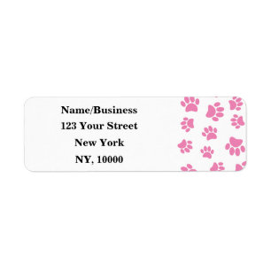 Amoureux de les chiens Empreintes de pattes roses