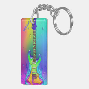 Amoureux de musique de guitare néon personnalisée