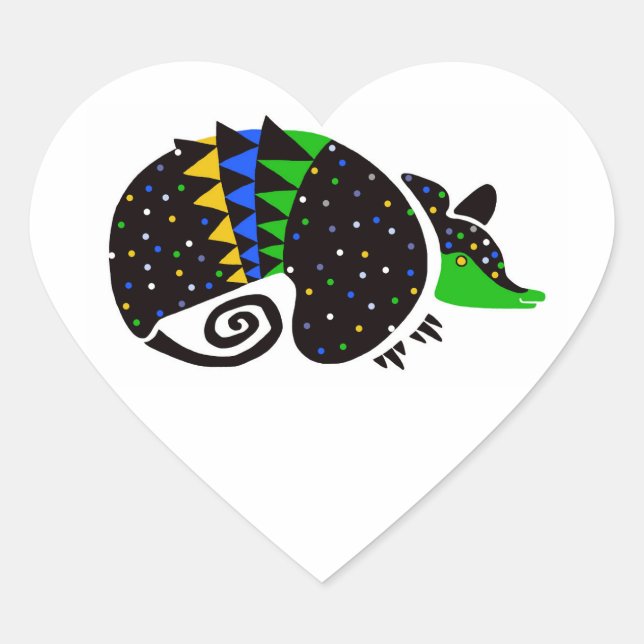 Amoureux des animaux - ARMADILLOS- Autocollant de  (Devant)