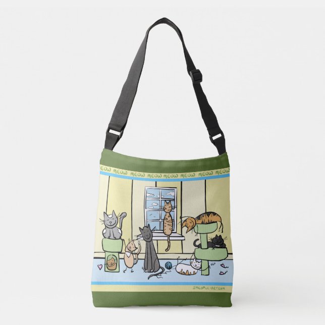 Amoureux des chats au-dessus du sac d'épaule (Devant)