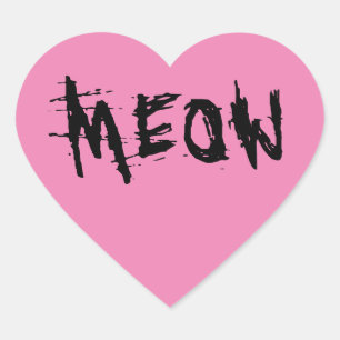 Amoureux des chats, autocollants PINK MEOW