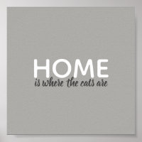 amoureux des chats citation poster gris et blanc