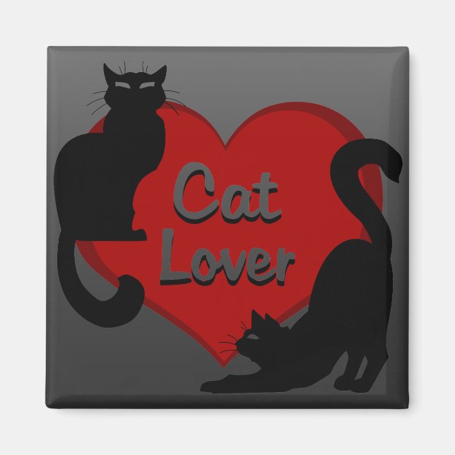 Amoureux des chats Magnet Kitty Chat Réfrigérateur (Devant)