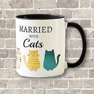 Amoureux des chats marié Fun Gift Mug