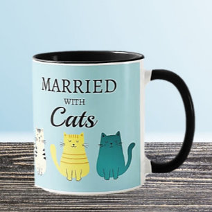 Amoureux des chats marié Fun Gift Mug