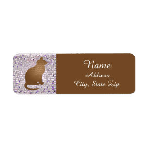 Amoureux des chats Mosaic Purple Propriétaire d'an