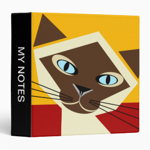 Amoureux des chats siamois 3 Classeur de ceinture