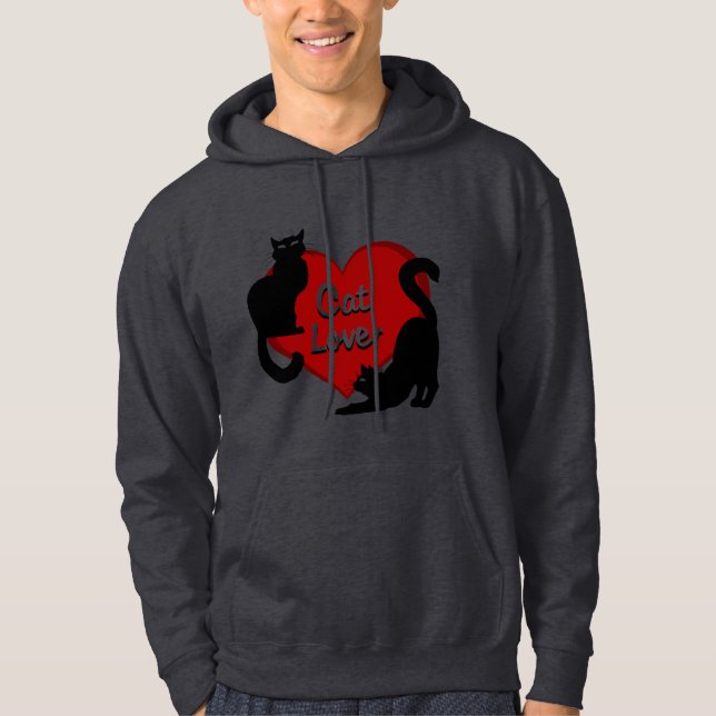 Amoureux des chats Sweat - shirt à capuche Amoureu (Devant)