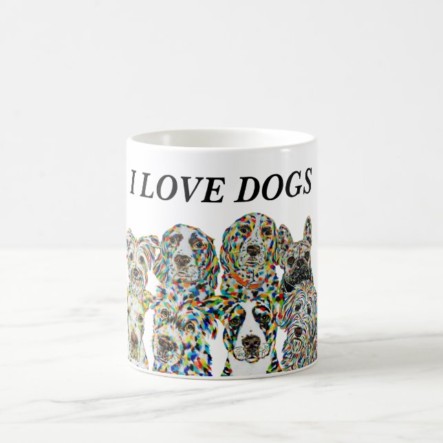 Amoureux des chiens Mug (Centre)