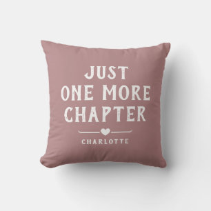 Amoureux des livres Coussin personnalisé Rose Pous